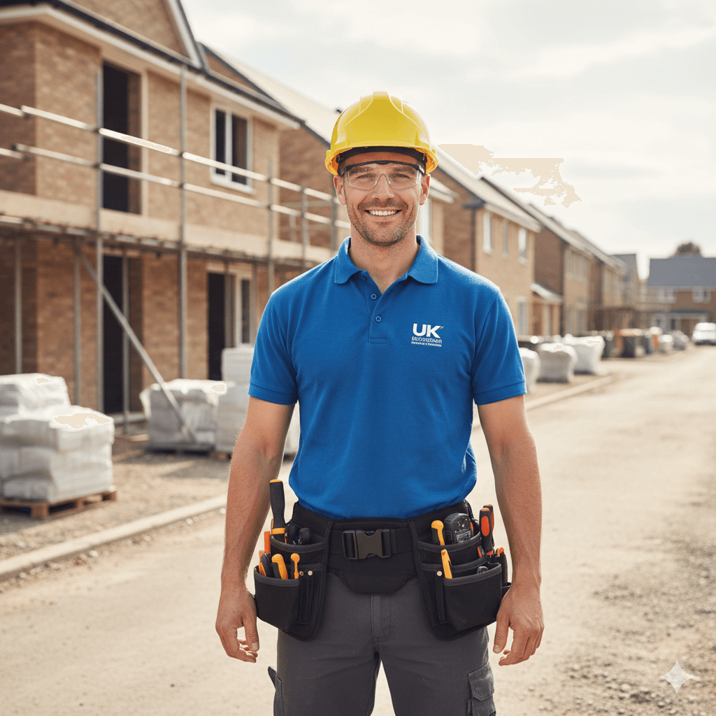 Professional electrician at work